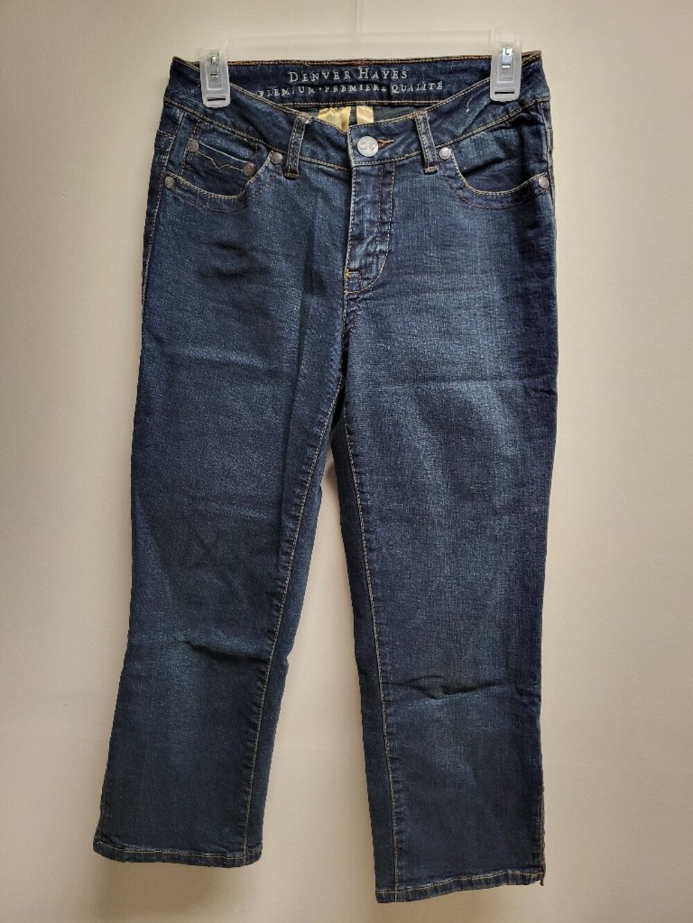 Denver Hayes Women’s Size 4 Blue Jeans Straight Leg Stretch Denim Casual Pants